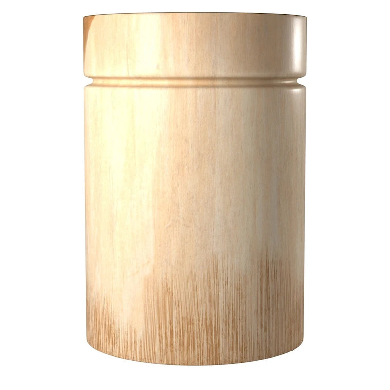 Table d'appoint ronde en bois d'acacia massif naturel par East at Main