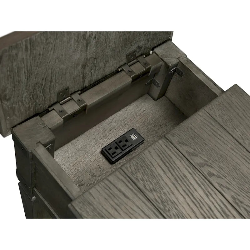 Table d'appoint en étain brossé Foundry