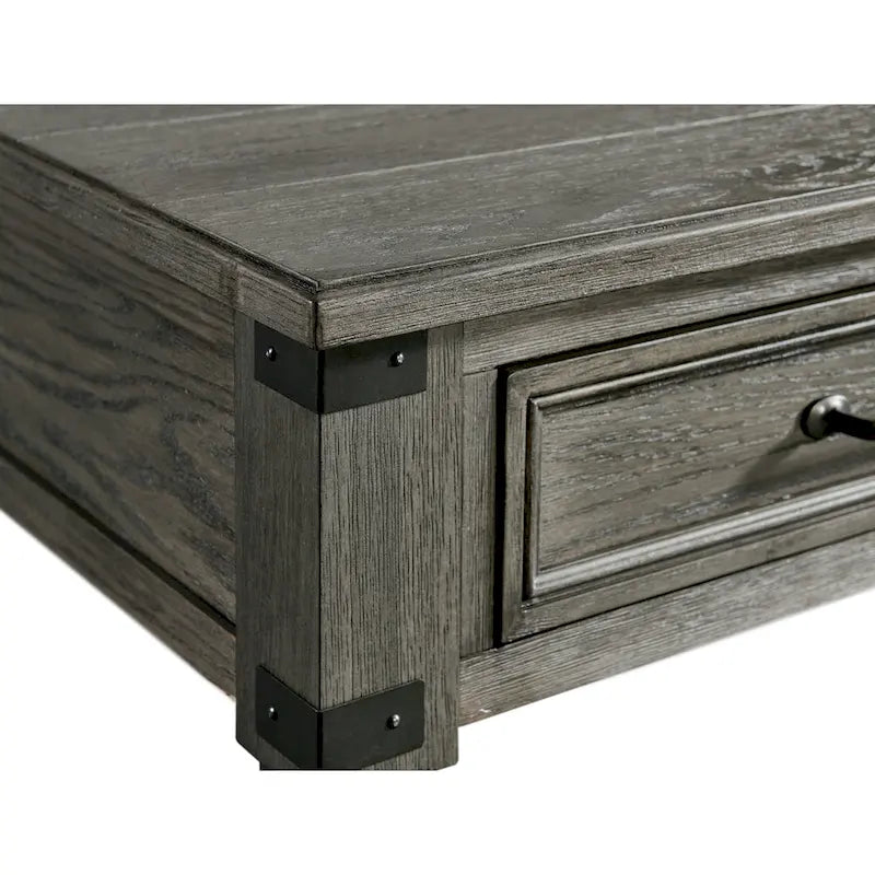 Table d'appoint en étain brossé Foundry