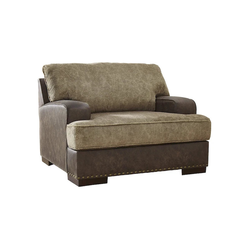 Fauteuil et demi couleur chocolat, Signature Design by Ashley Alesbury - 49 cm (L) x 44 cm (P) x 40 cm (H)