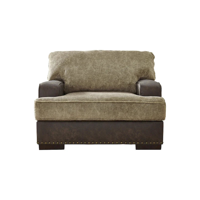 Fauteuil et demi couleur chocolat, Signature Design by Ashley Alesbury - 49 cm (L) x 44 cm (P) x 40 cm (H)