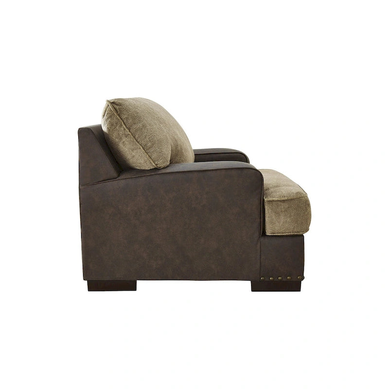 Fauteuil et demi couleur chocolat, Signature Design by Ashley Alesbury - 49 cm (L) x 44 cm (P) x 40 cm (H)