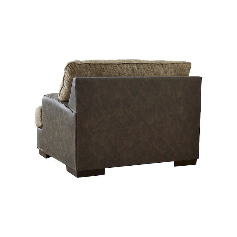 Fauteuil et demi couleur chocolat, Signature Design by Ashley Alesbury - 49 cm (L) x 44 cm (P) x 40 cm (H)