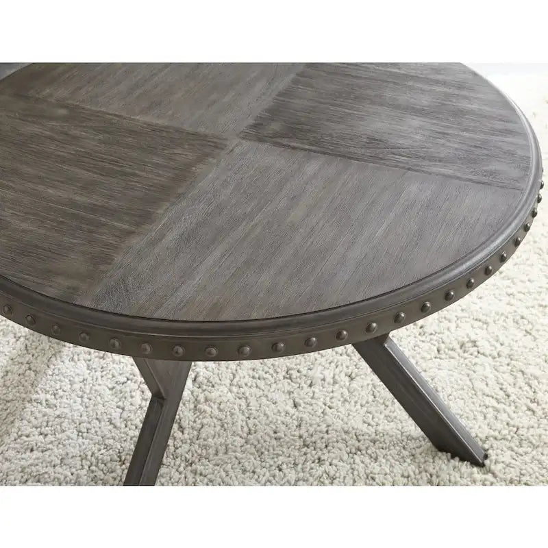 Table basse industrielle Steve Silver Avilla en bois gris et métal