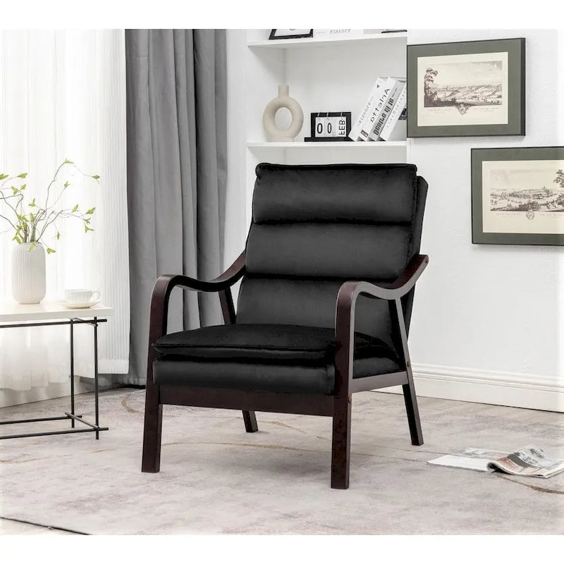 Fauteuil Clovis 24,8 pouces de large, style moderne du milieu du siècle, en velours