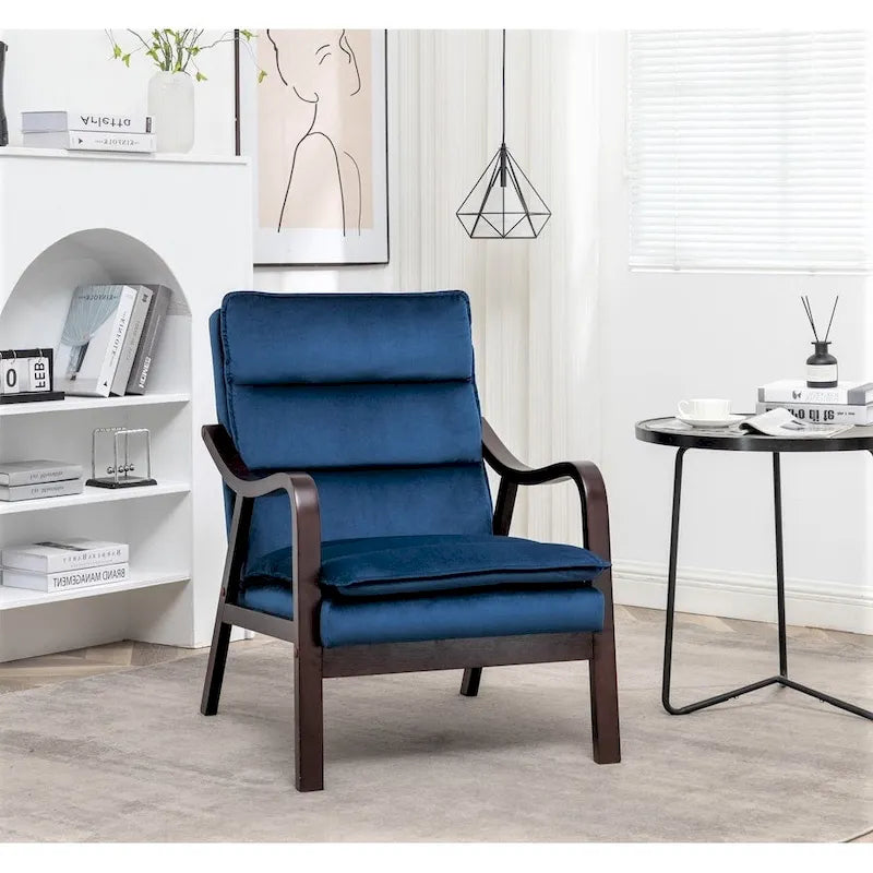 Fauteuil Clovis 24,8 pouces de large, style moderne du milieu du siècle, en velours