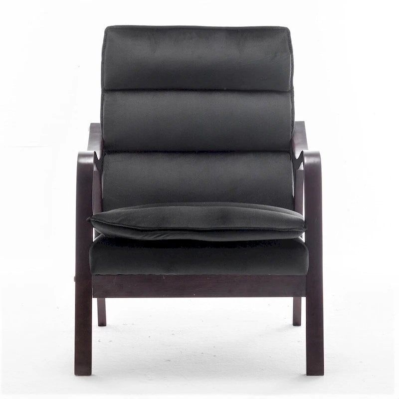 Fauteuil Clovis 24,8 pouces de large, style moderne du milieu du siècle, en velours