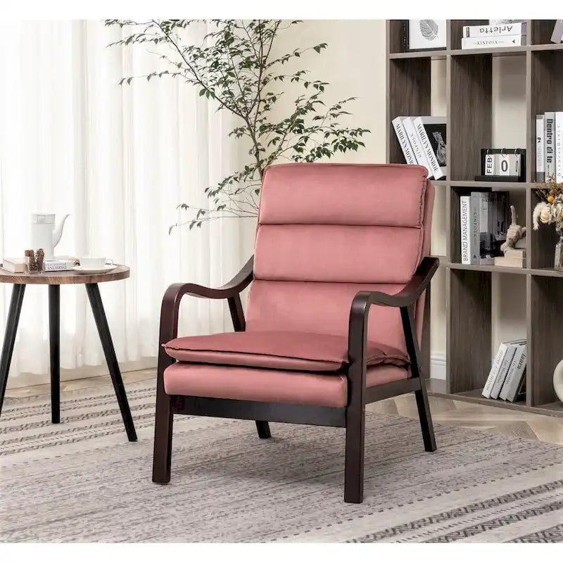 Fauteuil Clovis 24,8 pouces de large, style moderne du milieu du siècle, en velours