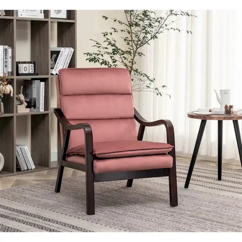 Fauteuil Clovis 24,8 pouces de large, style moderne du milieu du siècle, en velours