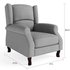 Fauteuil inclinable moderne à oreilles en lin