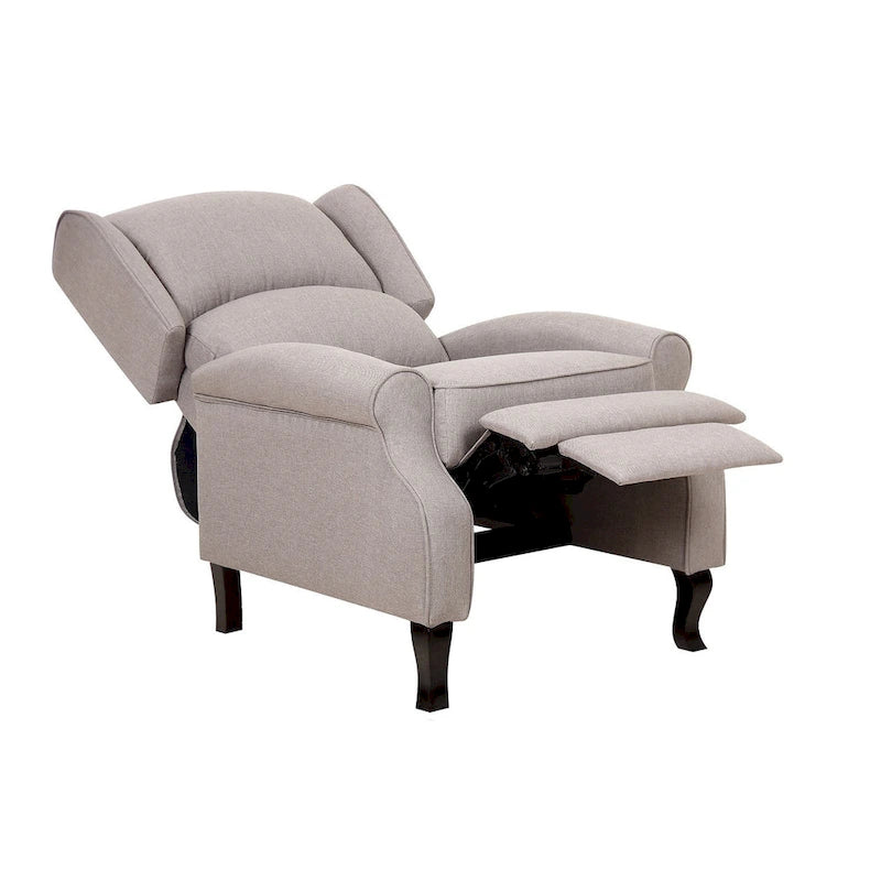 Fauteuil inclinable moderne à oreilles en lin