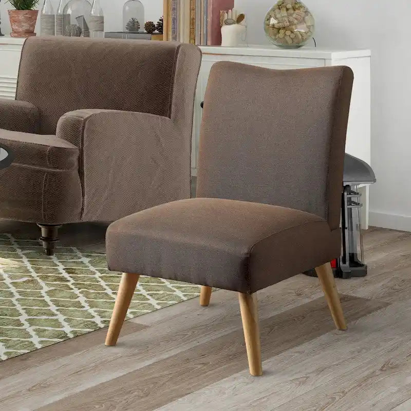 Fauteuil d'appoint rembourré en tissu Pind, style moderne du milieu du siècle, par Furniture of America