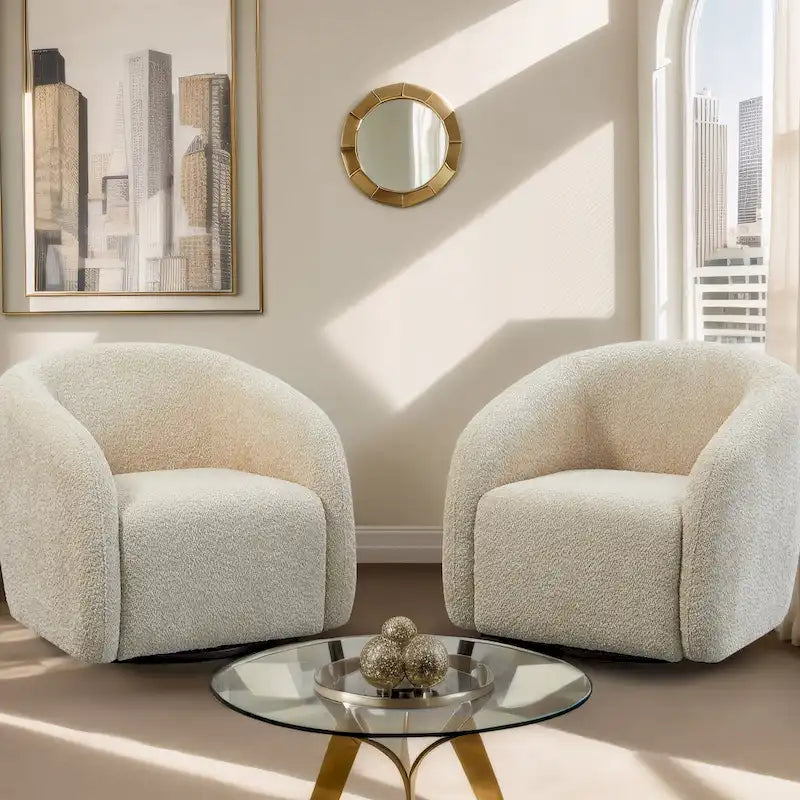 Fauteuil d'appoint pivotant à 360 degrés Kiptin 31,7W (ensemble de 2)