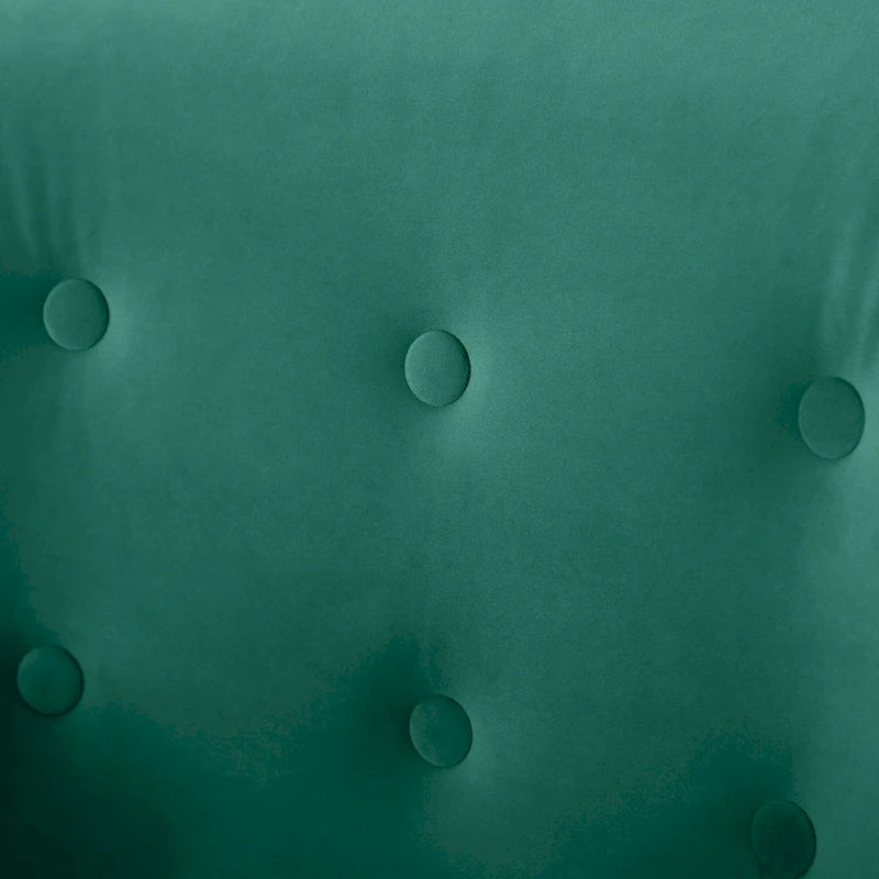 Fauteuil d'appoint VANOMi 28.34, fauteuil tonneau en velours avec pieds en bois massif