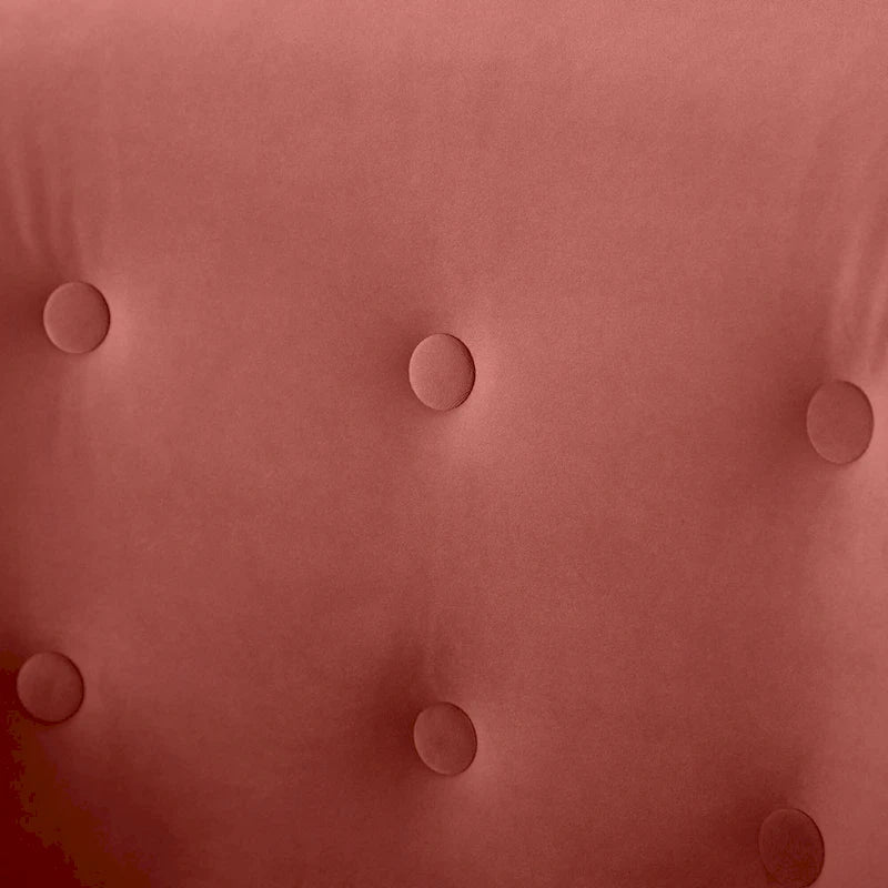 Fauteuil d'appoint VANOMi 28.34, fauteuil tonneau en velours avec pieds en bois massif