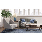 Table basse rectangulaire moderne WYNDENHALL Mitchell en bois massif et métal, 122 cm de large - 122 cm L x 56 cm P x 46 cm H