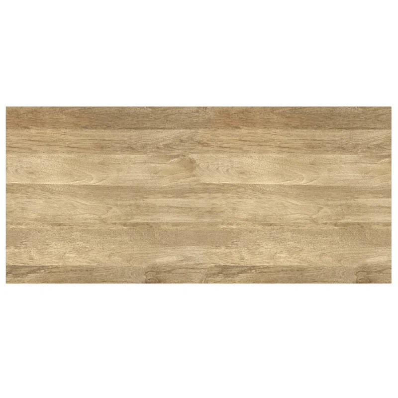 Table basse rectangulaire moderne WYNDENHALL Mitchell en bois massif et métal, 122 cm de large - 122 cm L x 56 cm P x 46 cm H