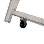 Table basse ronde en carreaux de plafond Heartland blanc antique et tabac