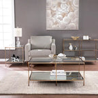 Table d'appoint en verre SEI Furniture Grant Glam