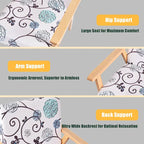 Gymax Lot de 2 fauteuils d'appoint rembourrés pour la maison ou le bureau, avec assise en bois - 25 x 26,5 x 32