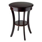 Table d'appoint ronde Sasha, cappuccino - 20 po L x 20 po P x 27 po H.