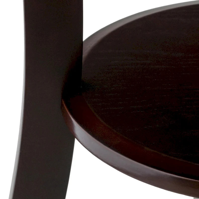 Table d'appoint ronde Sasha, cappuccino - 20 po L x 20 po P x 27 po H.