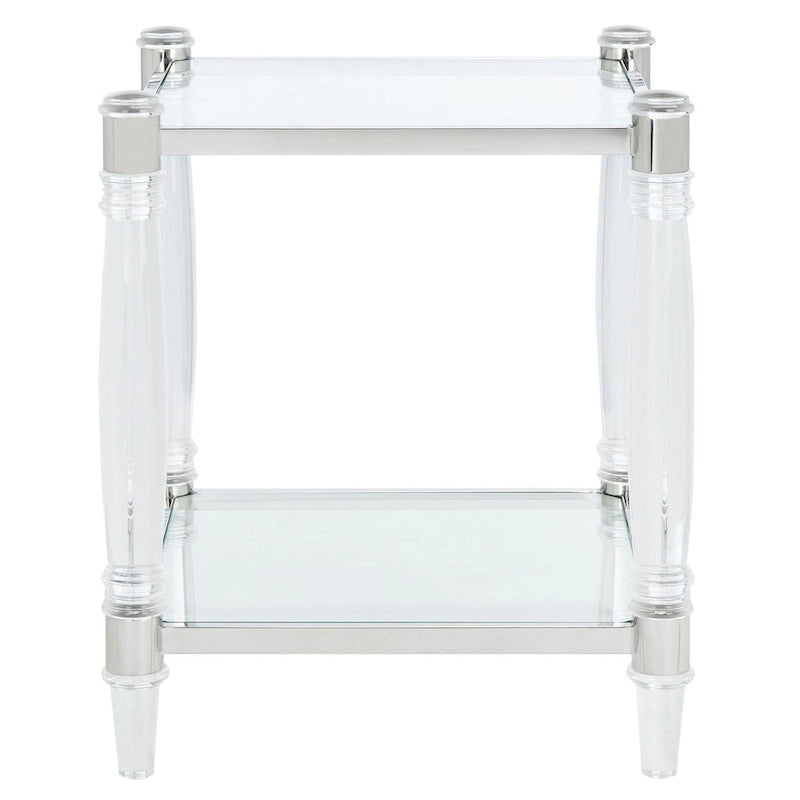 Table d'appoint Lirie en acrylique SAFAVIEH Couture - 51 cm (L) x 51 cm (l) x 61 cm (H)