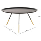 Table basse Diann de SAFAVIEH - 74 cm (L) x 74 cm (P) x 38 cm (H)