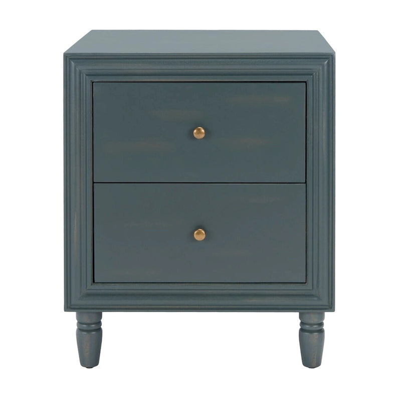 Table de chevet SAFAVIEH Dila à 2 tiroirs avec rangement - 56 x 56 x 66 cm (22 x 22 x 26 po) - 56 x 56 x 66 cm (22 x 22 x 26 po)