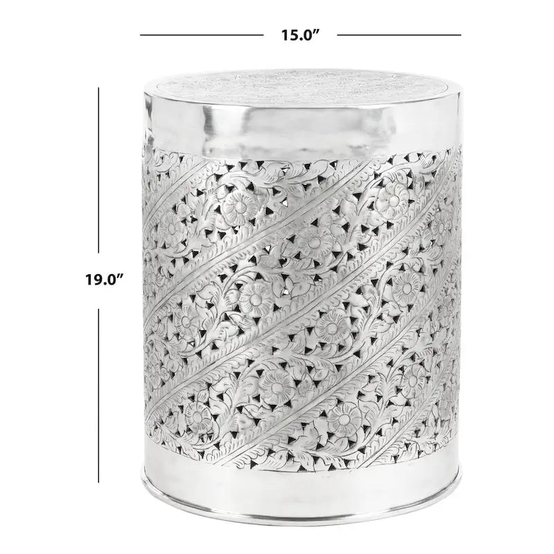 Table d'appoint SAFAVIEH Dianna - Argent - 15 x 15 x 19 - 15L x 15P x 19H