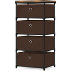 Commode en tissu à 4 tiroirs avec plateau