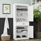 Timehcee 30Shoe Cabinet Storage Cabinet Doors Wooden Floor Cabinet