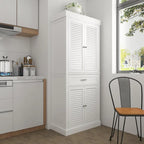 Armoire à chaussures Timehcee 30, portes de rangement, armoire en bois avec sol intégré