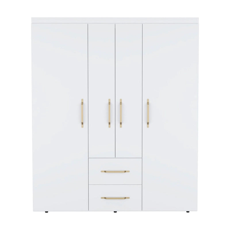 Armoire Bariloche avec tringles, étagères et 2 tiroirs