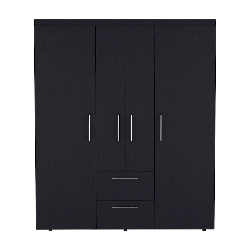 Armoire Bariloche avec tringles, étagères et 2 tiroirs