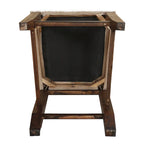 Chaise en bois tressé avec dossier haut, lot de 2, marron