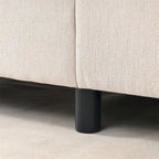 Canapé d'angle moderne en tissu 108 avec pouf et coussins