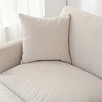 Canapé d'angle moderne en tissu 108 avec pouf et coussins