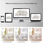 Canapé d'angle modulaire moderne en chenille avec 2 coussins