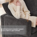 Canapé d'angle modulaire moderne en chenille avec 2 coussins