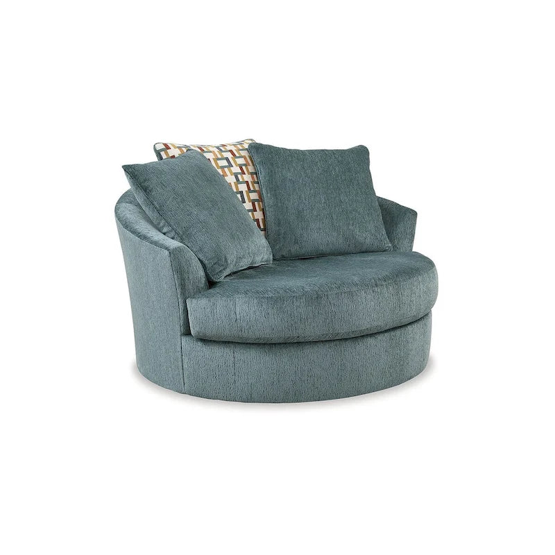 Fauteuil pivotant surdimensionné Signature Design by Ashley Laylabrook - 56 cm L x 55 cm P x 35 cm H