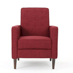 Fauteuil inclinable en tissu style moderne du milieu du siècle avec pieds en bouleau, par Christopher Knight Home