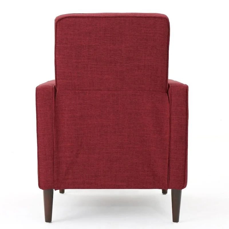 Fauteuil inclinable en tissu style moderne du milieu du siècle avec pieds en bouleau, par Christopher Knight Home