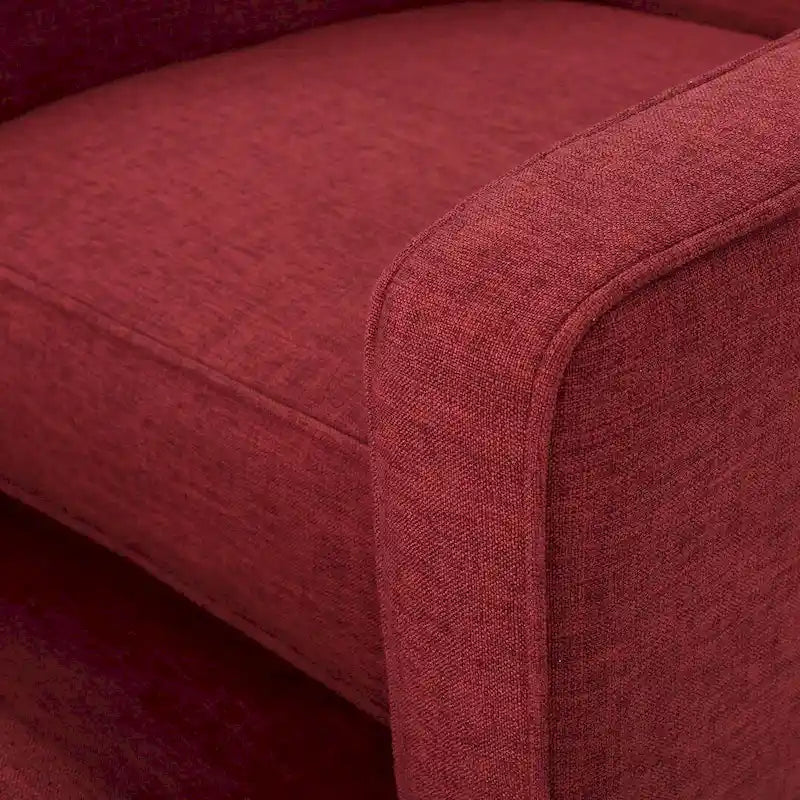 Fauteuil inclinable en tissu style moderne du milieu du siècle avec pieds en bouleau, par Christopher Knight Home