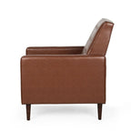 Fauteuil inclinable en tissu style moderne du milieu du siècle avec pieds en bouleau, par Christopher Knight Home