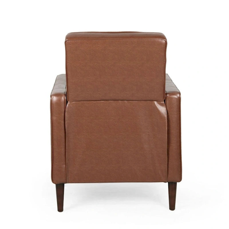 Fauteuil inclinable en tissu style moderne du milieu du siècle avec pieds en bouleau, par Christopher Knight Home