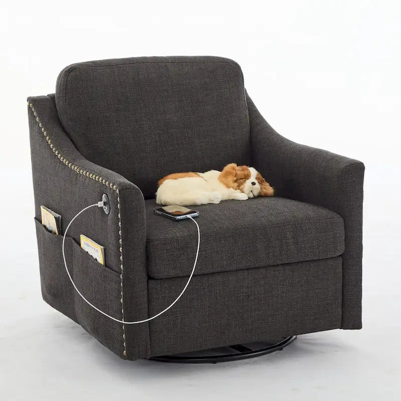 Fauteuil d'appoint pivotant à 360 degrés