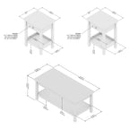 Table basse de ferme Mayfield de Bush Furniture avec tables d'appoint