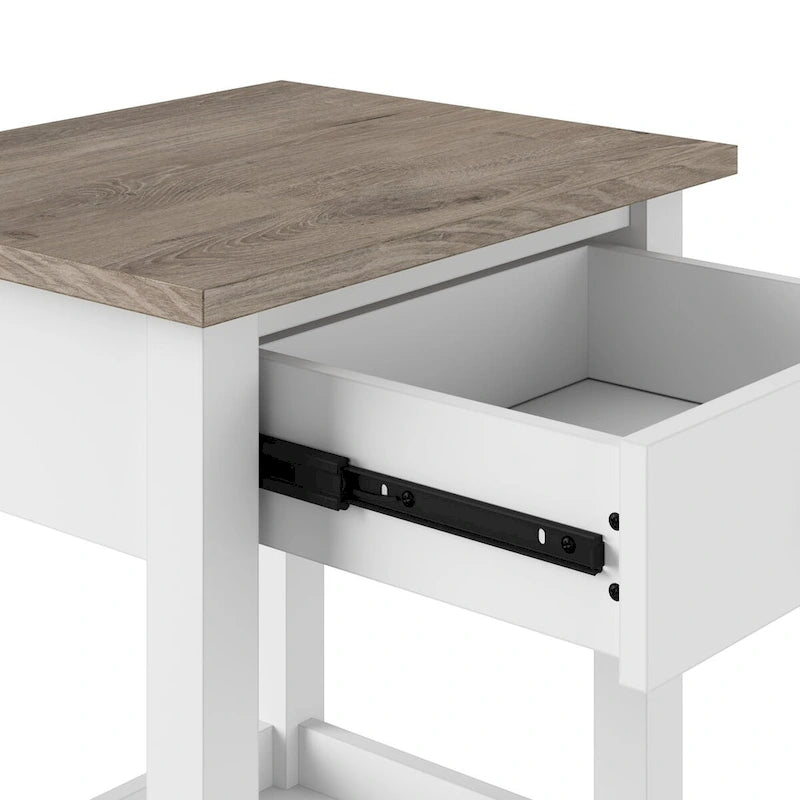 Table basse de ferme Mayfield de Bush Furniture avec tables d'appoint