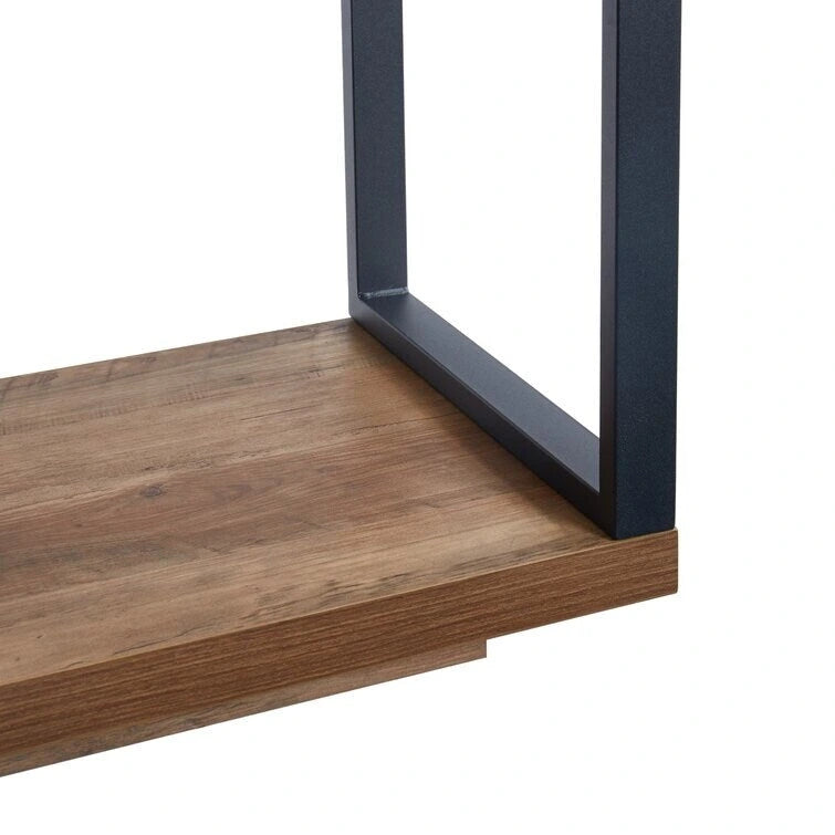 Meuble TV en bois, centre de divertissement classique, console multimédia jusqu'à 55 pouces avec cheminée électrique